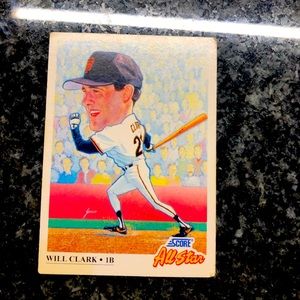 Will Clark Score 1991 All Star Big Head series #664 baseball card!!